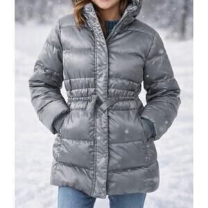 Eddie Bauer Kids Silver Puffer Coat